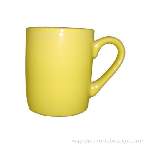9oz Color glazed mug, made of ceramic, pass FDA and PROP65